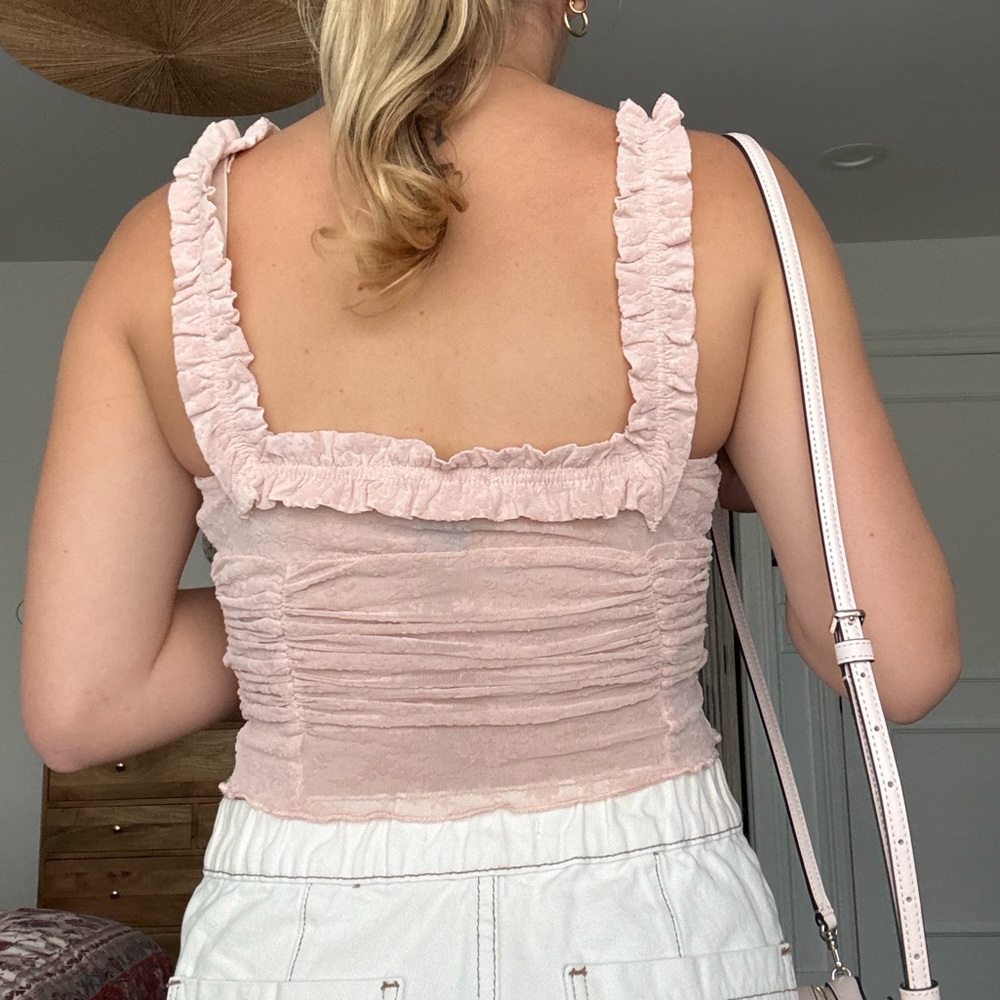 Pink Ruffle Tank - Picture 2 of 2